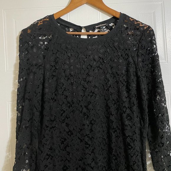 Juicy Couture Black Lace Overlay Dress - Picture 3 of 10